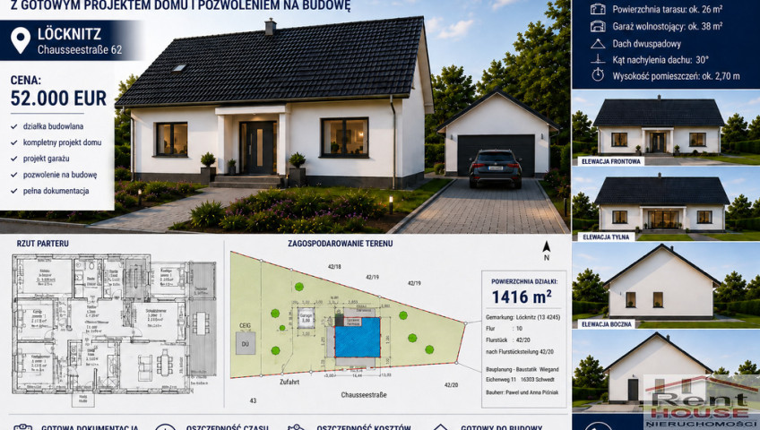 Działka Sprzedaż Löcknitz, Löcknitz-Penkun, Vorpommern-Greifswald, Meklemburgia-Pomorze Przednie, Niemcy